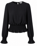 Black Sheer Blouse, H&M - Size L