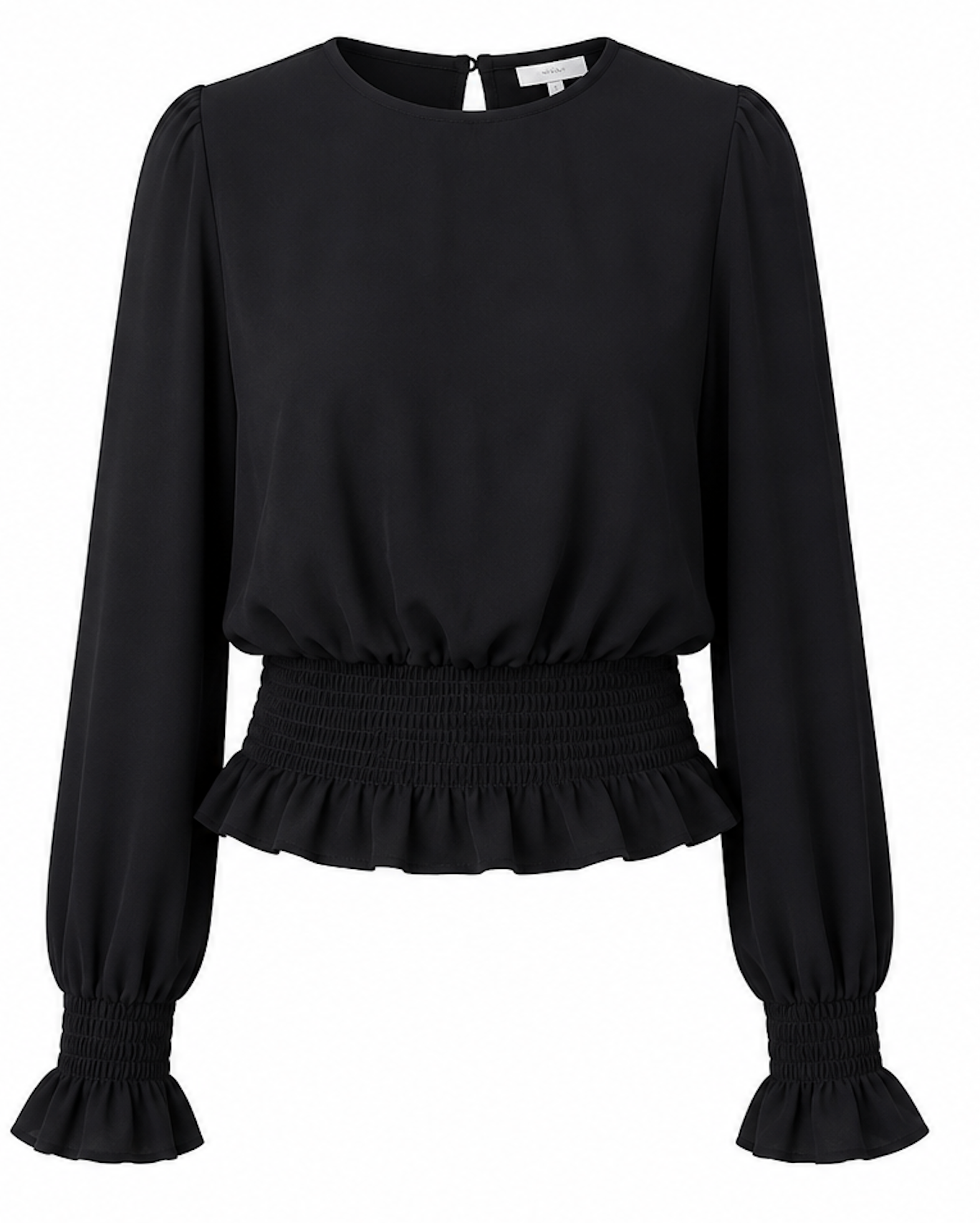 Black Sheer Blouse, H&M - Size L