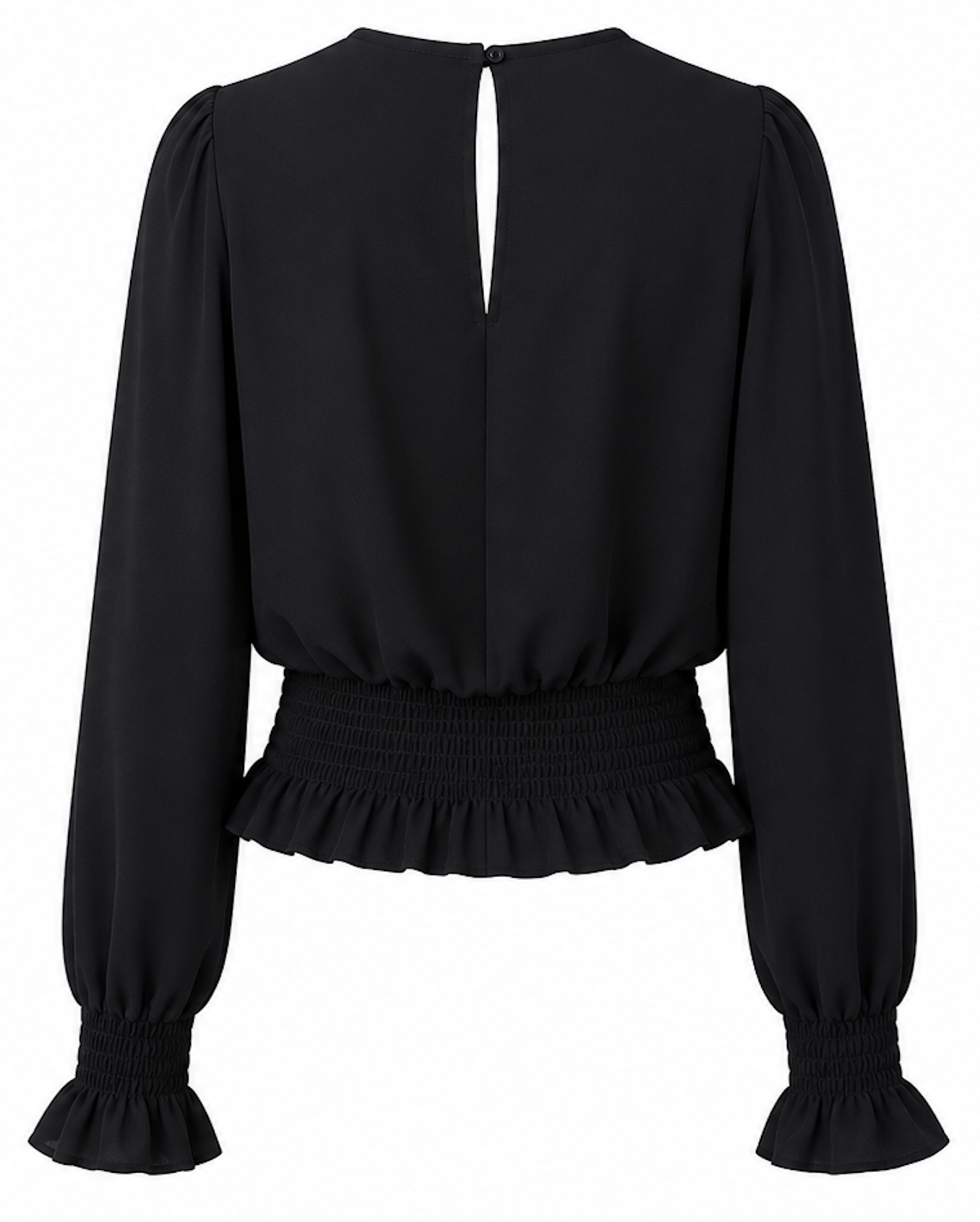 Black Sheer Blouse, H&M - Size L