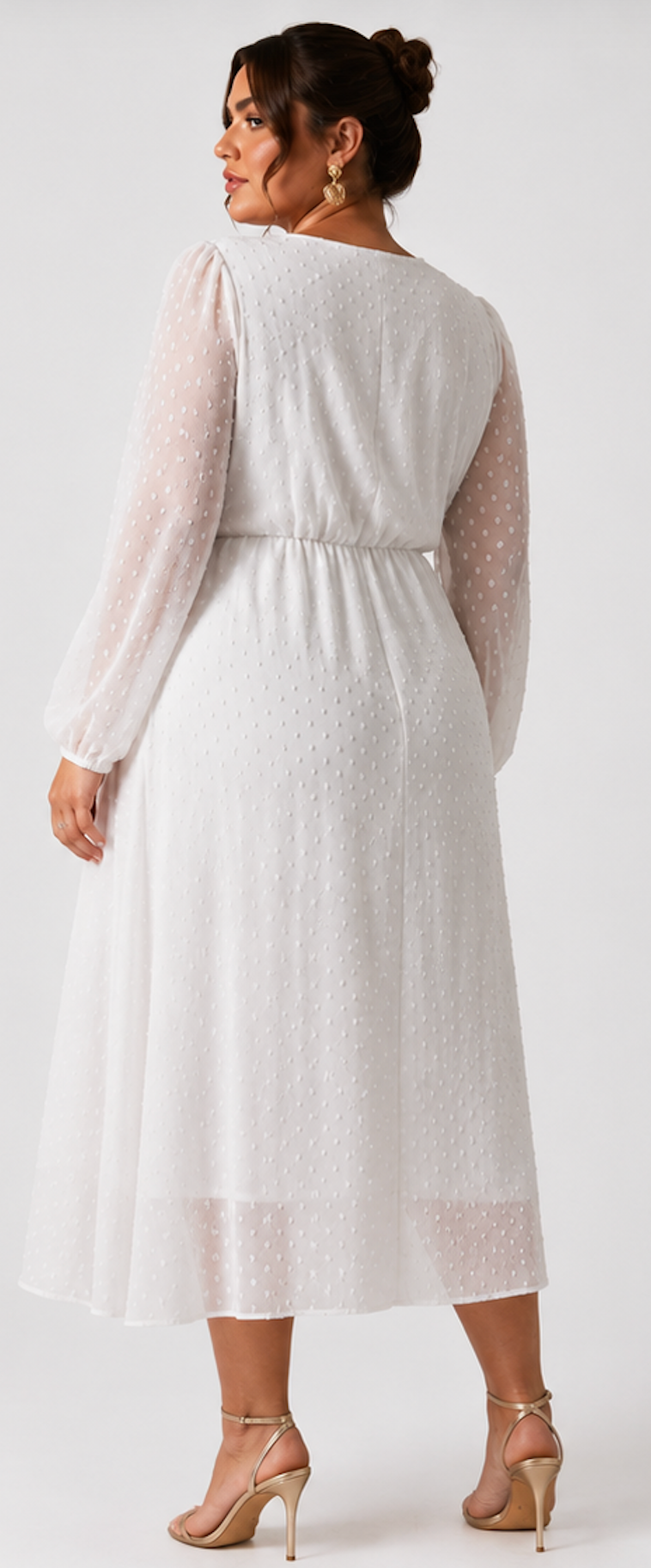 White sheer Dress, VILA  - Size L