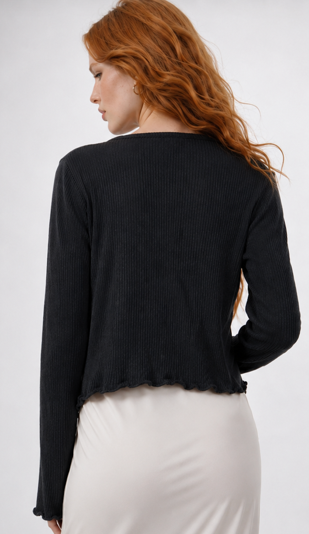 Ribbed tie-front cardigan, Monki  – Size S