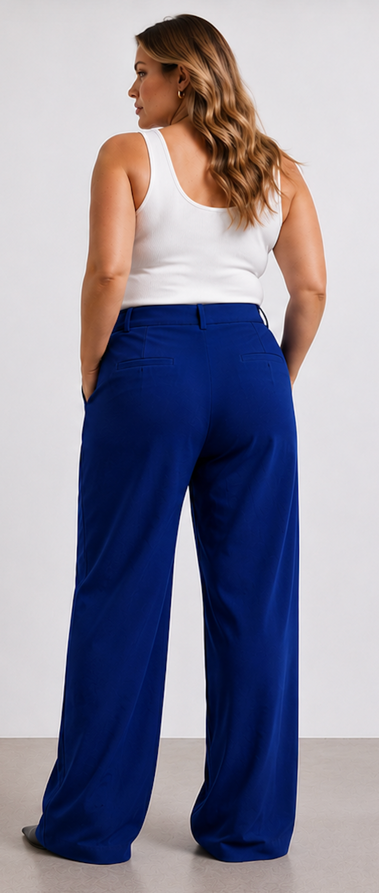 Wide-Leg Pleated Trousers, Anna Field - Size M