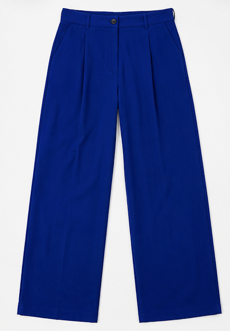 Wide-Leg Pleated Trousers, Anna Field - Size M