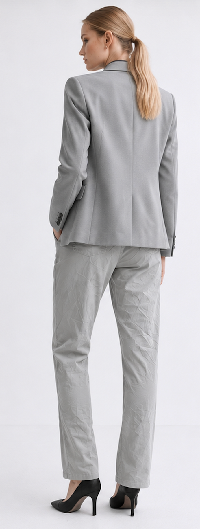 Light Grey Linned Joggers, MARTA - Size S/M