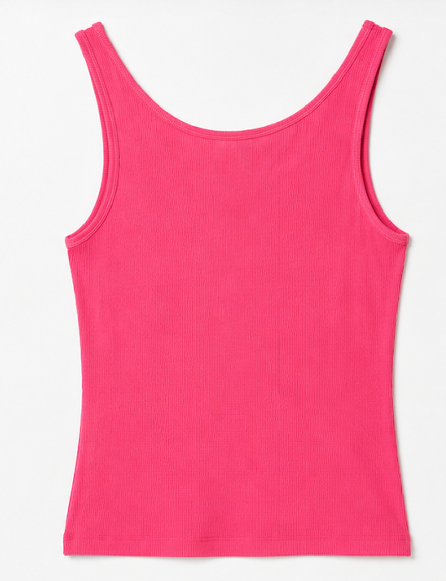 Ribbed Tanktop in hot pink, H&M Divided – size M