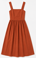Rust Orange midi Dress, Uniqlo- Size  XS