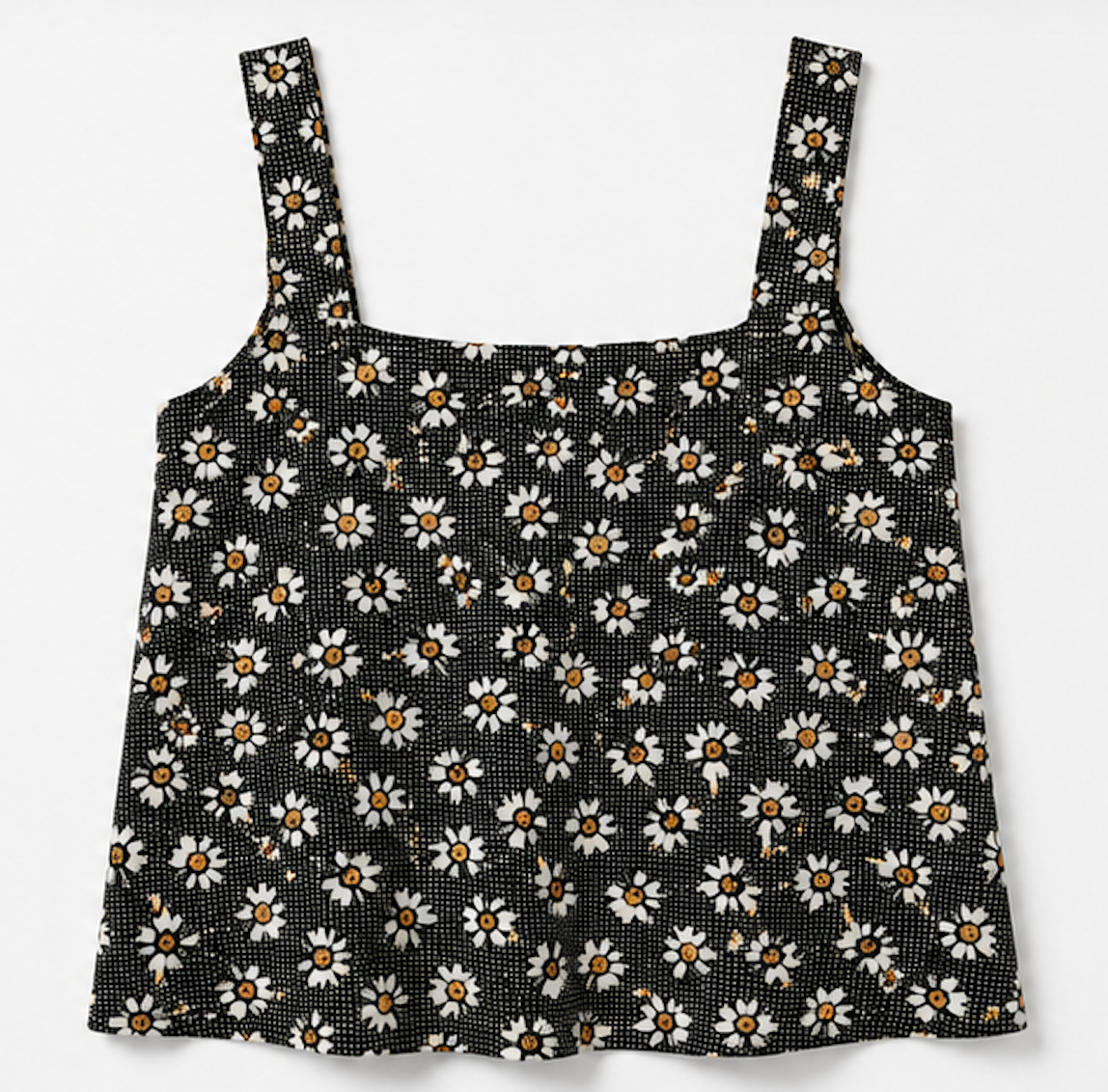 Daisy Print Crop Top, Topshop – Size S