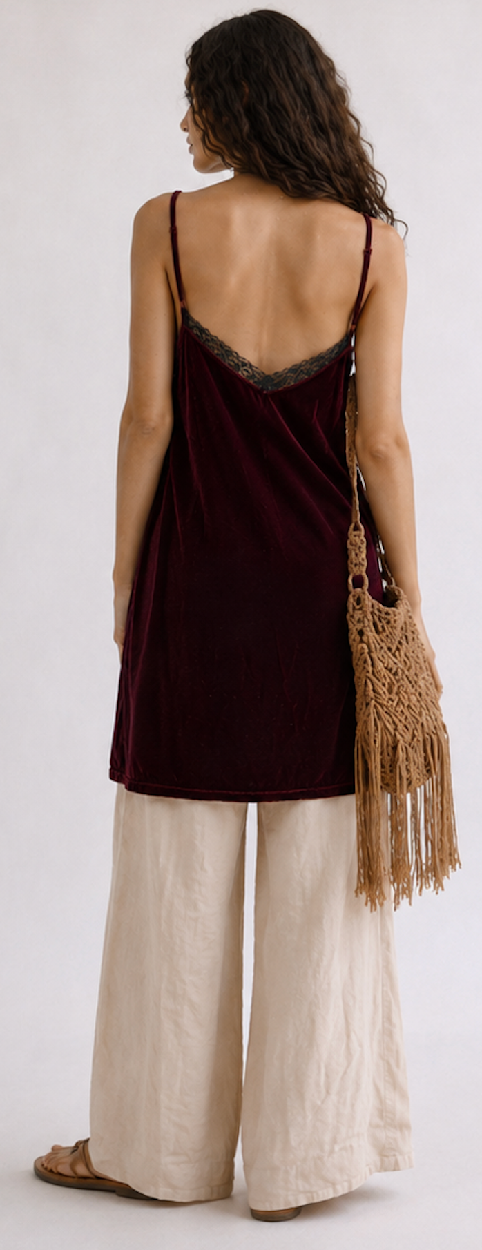 Bordeaux Velour Dress Lace, H&M  – Size XS