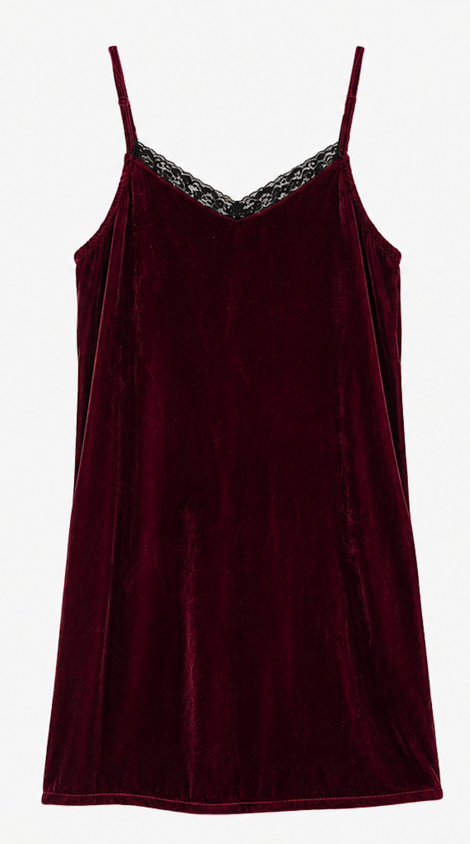 Bordeaux Velour Dress Lace, H&M  – Size XS