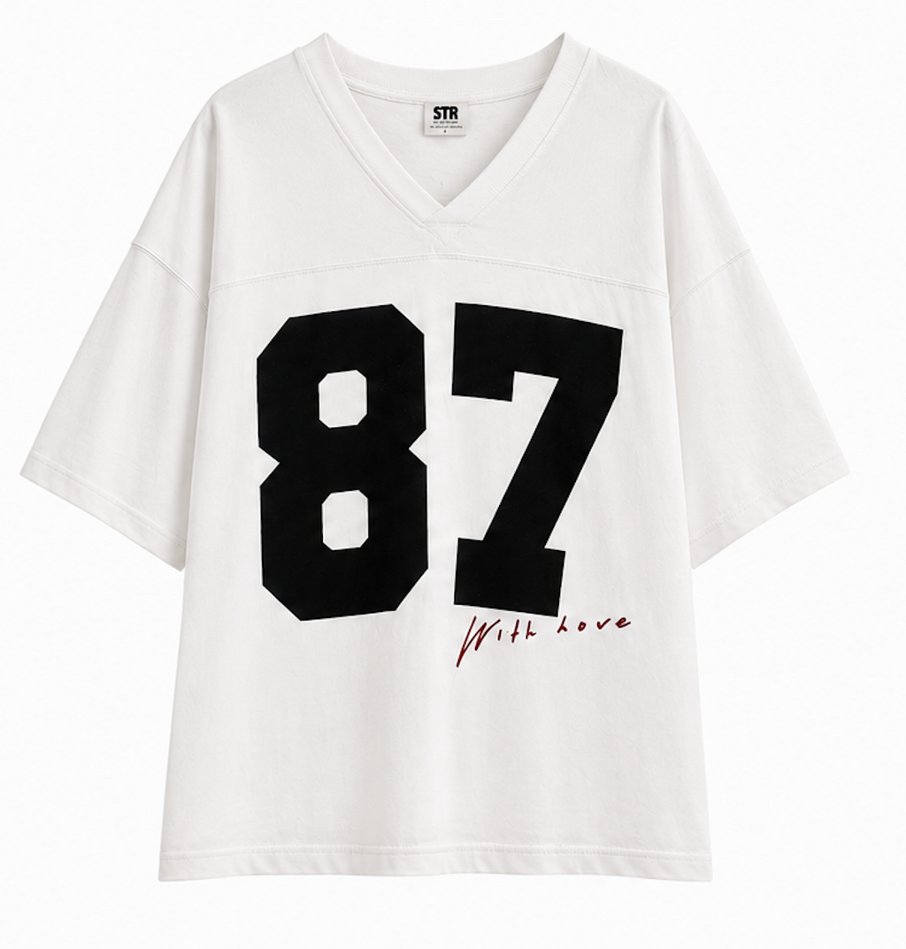 Oversize V-neck Football Jersey, STR Teen - Size M