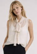 Polka Dot tie‑neck Blouse, Glamorous - Size 10