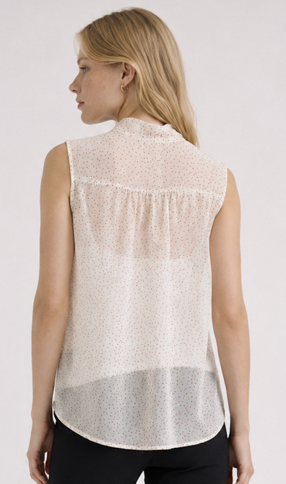 Polka Dot tie‑neck Blouse, Glamorous - Size 10