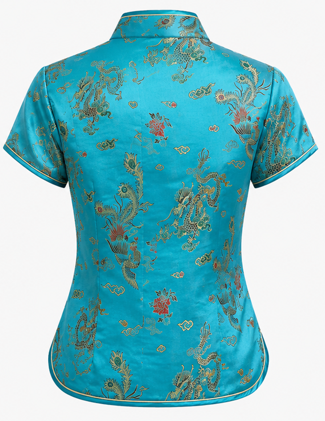 Cheongsam Blouse with mandarin Collar - Size M