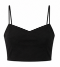 Black Spaghetti Strap Crop Top, NA-KD - Size M