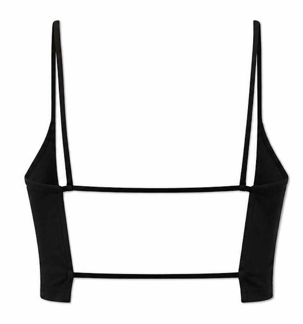 Black Spaghetti Strap Crop Top, NA-KD - Size M