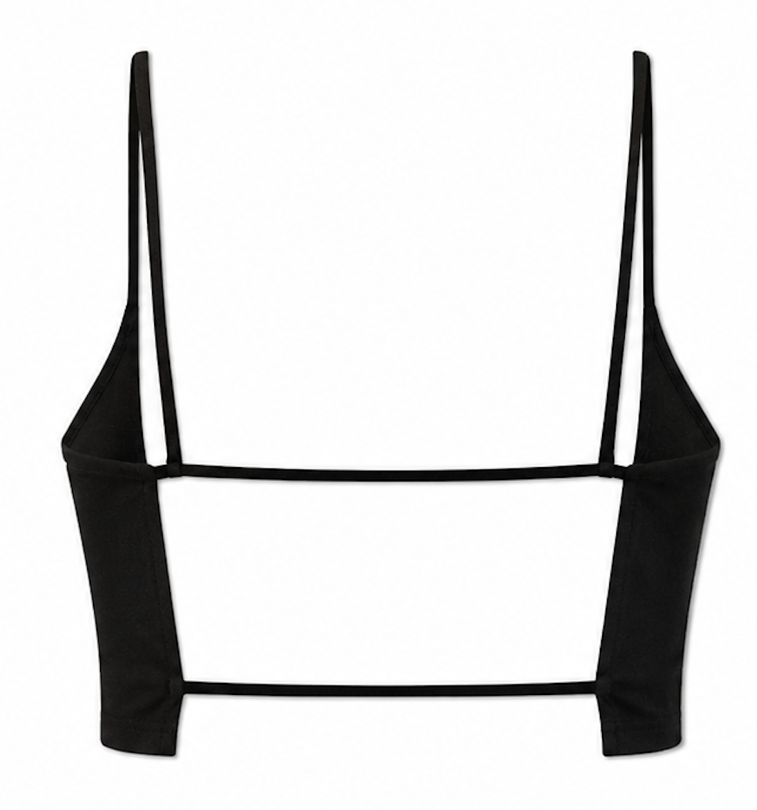 Black Spaghetti Strap Crop Top, NA-KD - Size M