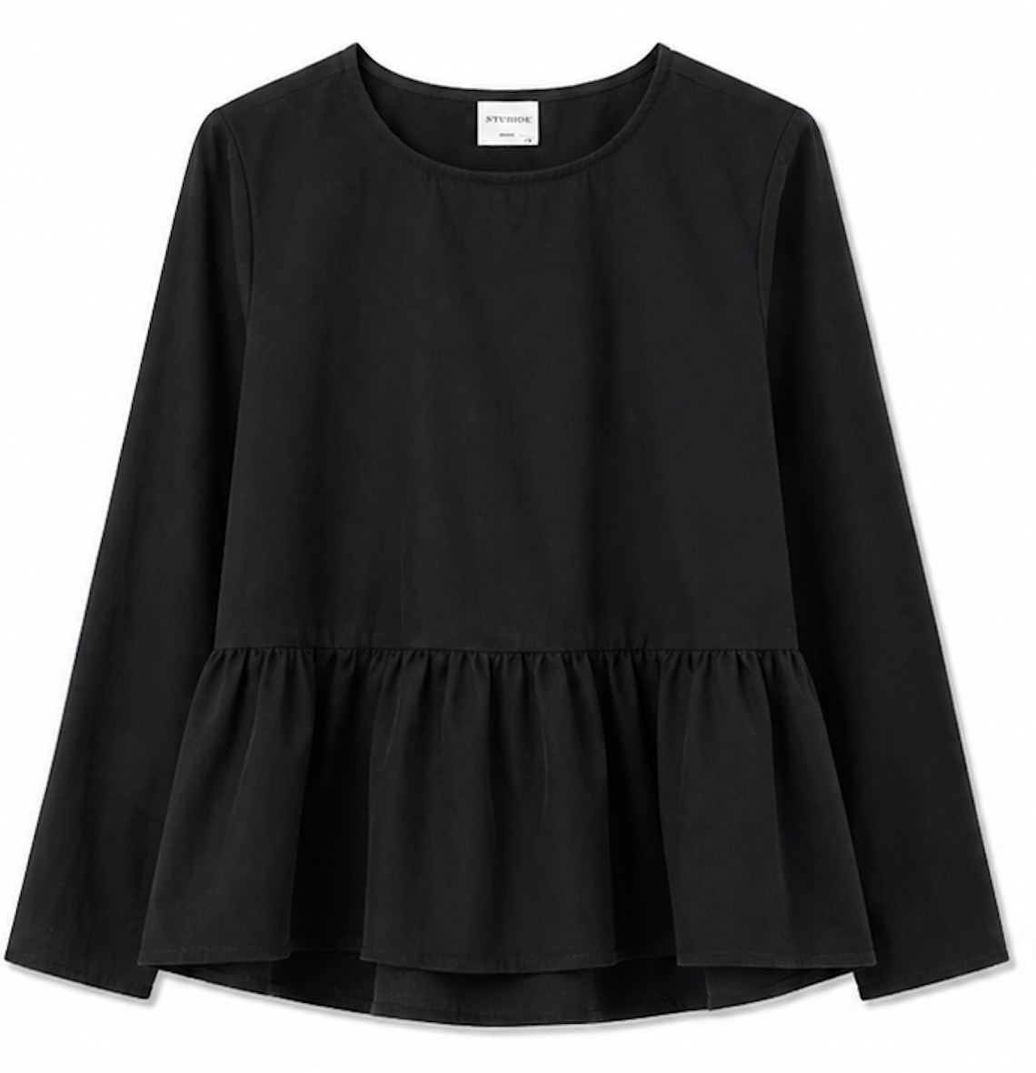 Studio Black Peplum Blouse, ONLY  - Size S