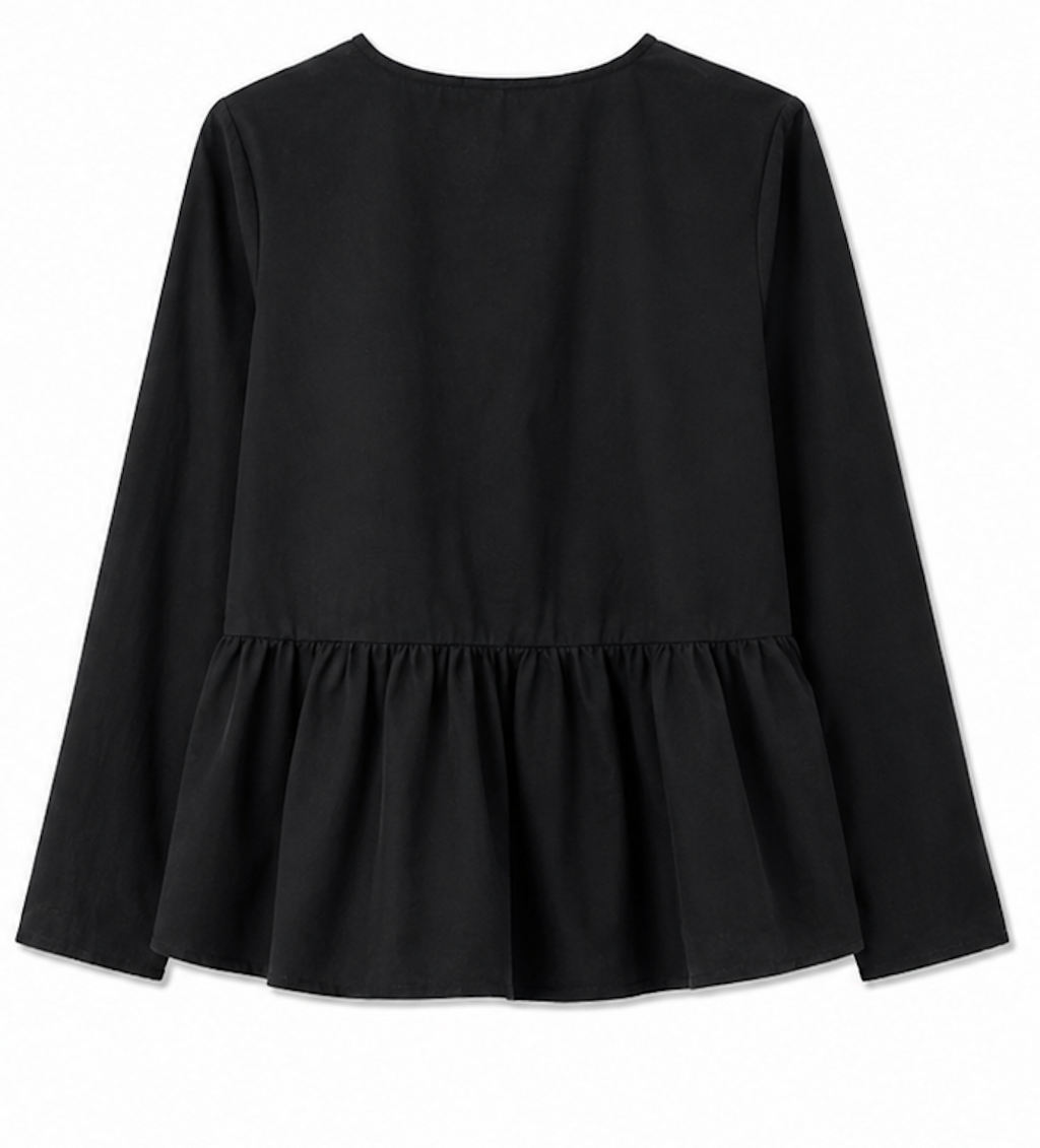 Studio Black Peplum Blouse, ONLY  - Size S