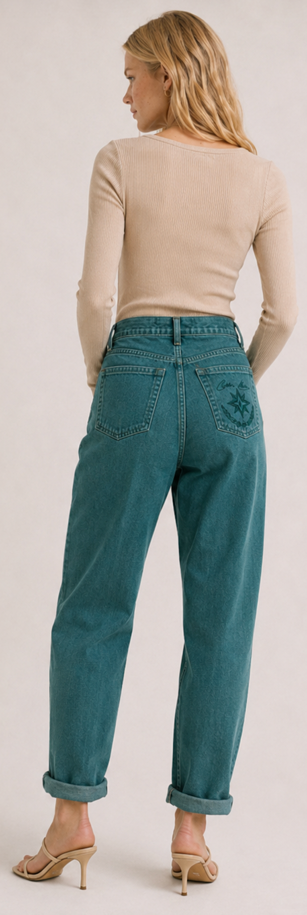 Vintage high-waisted tapered jeans, Kejzar's Cotton Line - Size S