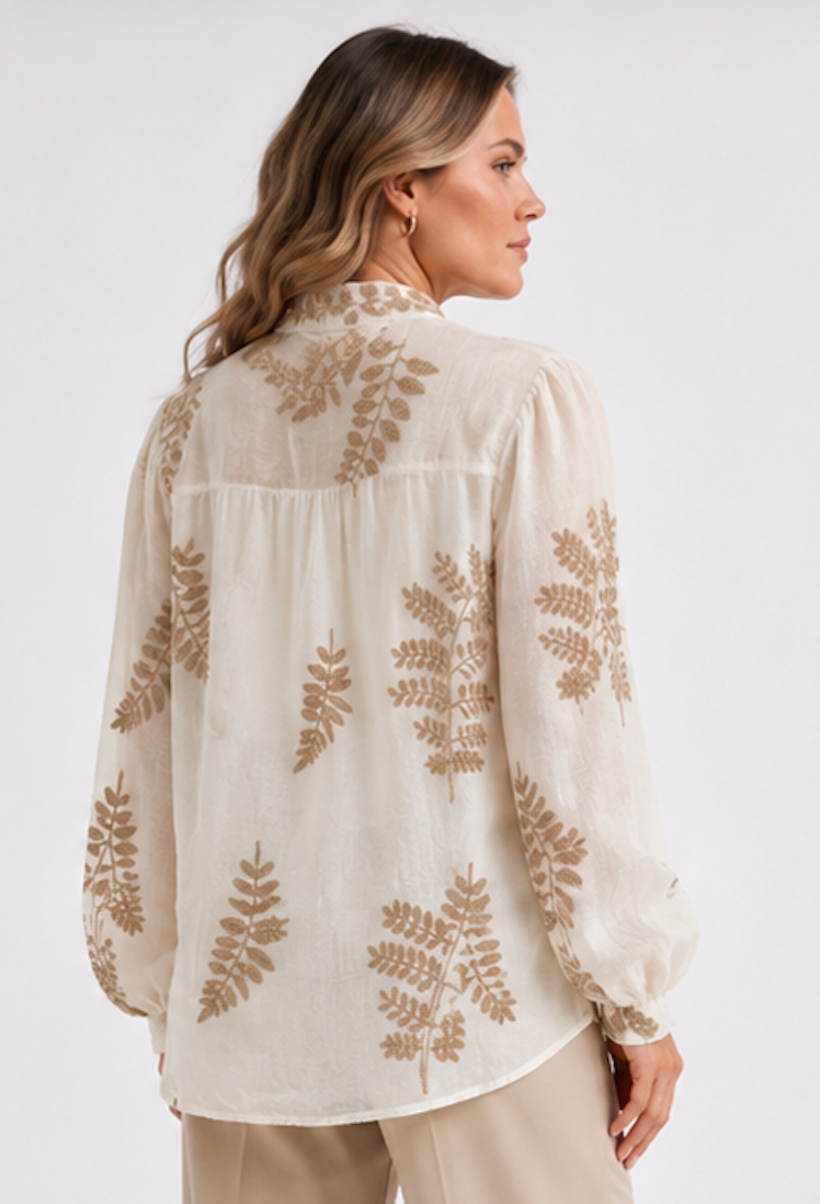 Sheer Embroidered blouse, MIA-ME  – Size L