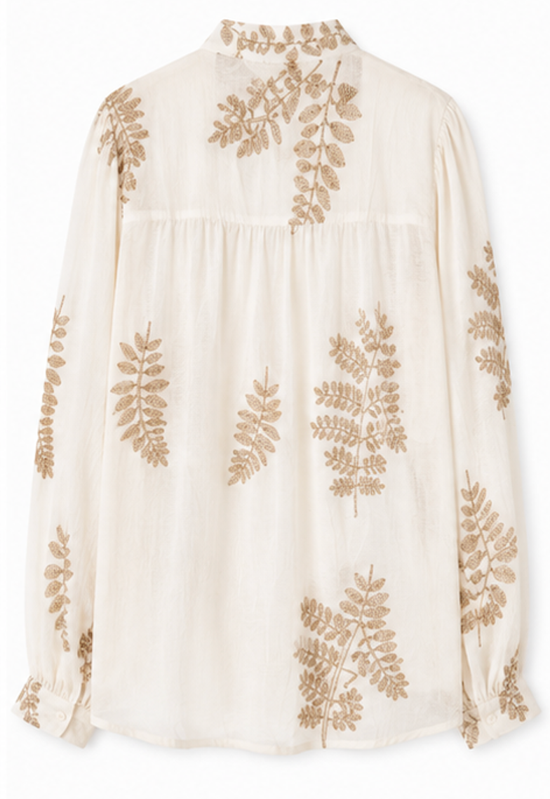 Sheer Embroidered blouse, MIA-ME  – Size L