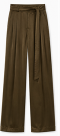 Olive Tie-Waist Trousers, Créton - Size M