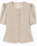 Collarless Short-Sleeve blazer, H&M  - Size L