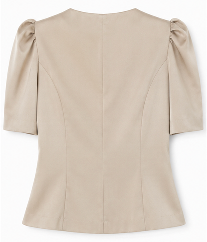 Collarless Short-Sleeve blazer, H&M  - Size L