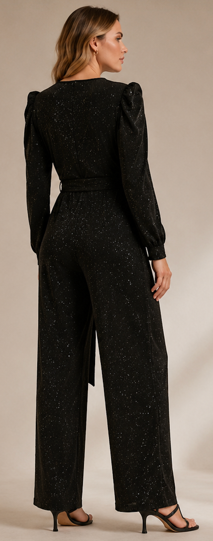 Black Glitter Jumpsuit, SISTERS POINT - Size L
