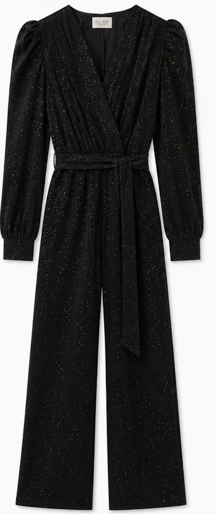 Black Glitter Jumpsuit, SISTERS POINT - Size L