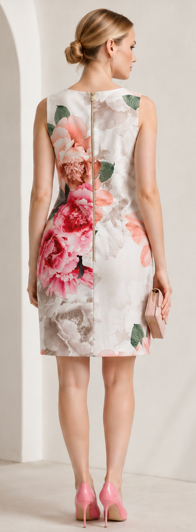 Floral Sheath Dress, Calvin Klein  - Size US 6