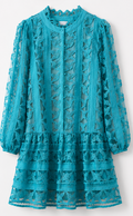 Turquoise Lace Dress, CIEBON - Size M