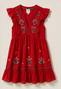 Red Embroidered mini dress, Knox Rose - size M