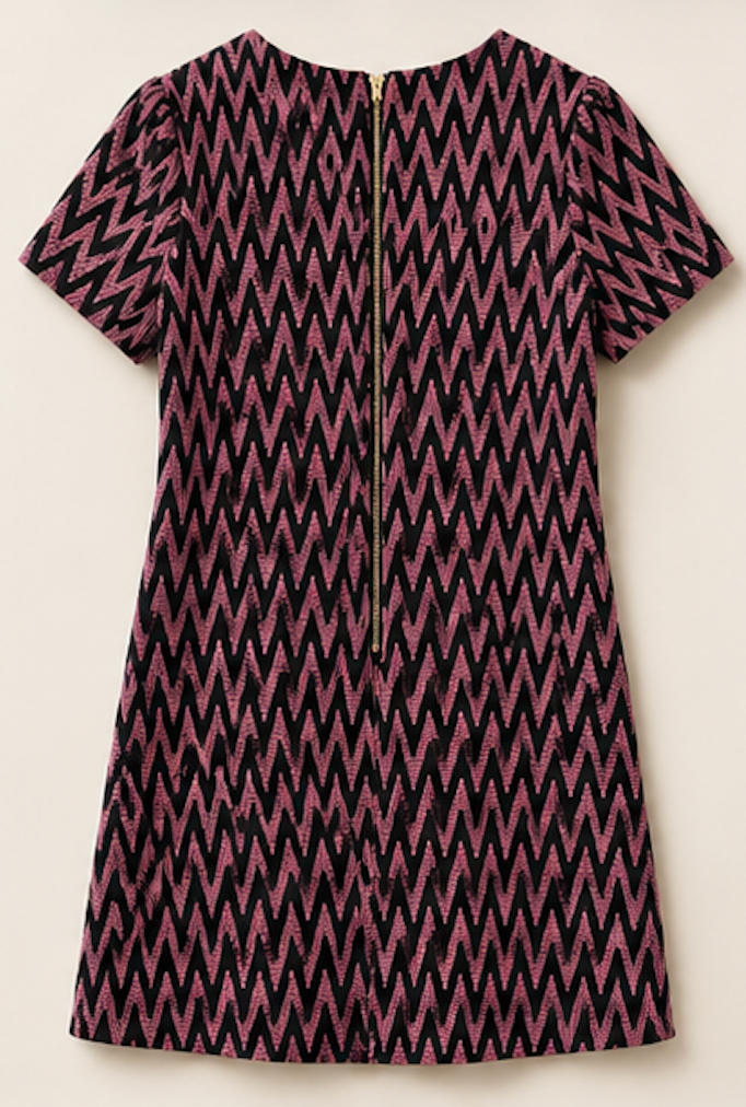 Zigzag Shift Dress, Calvin Klein – Size M