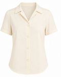 Off-White Retro Blouse, Pretty Retro – Size S