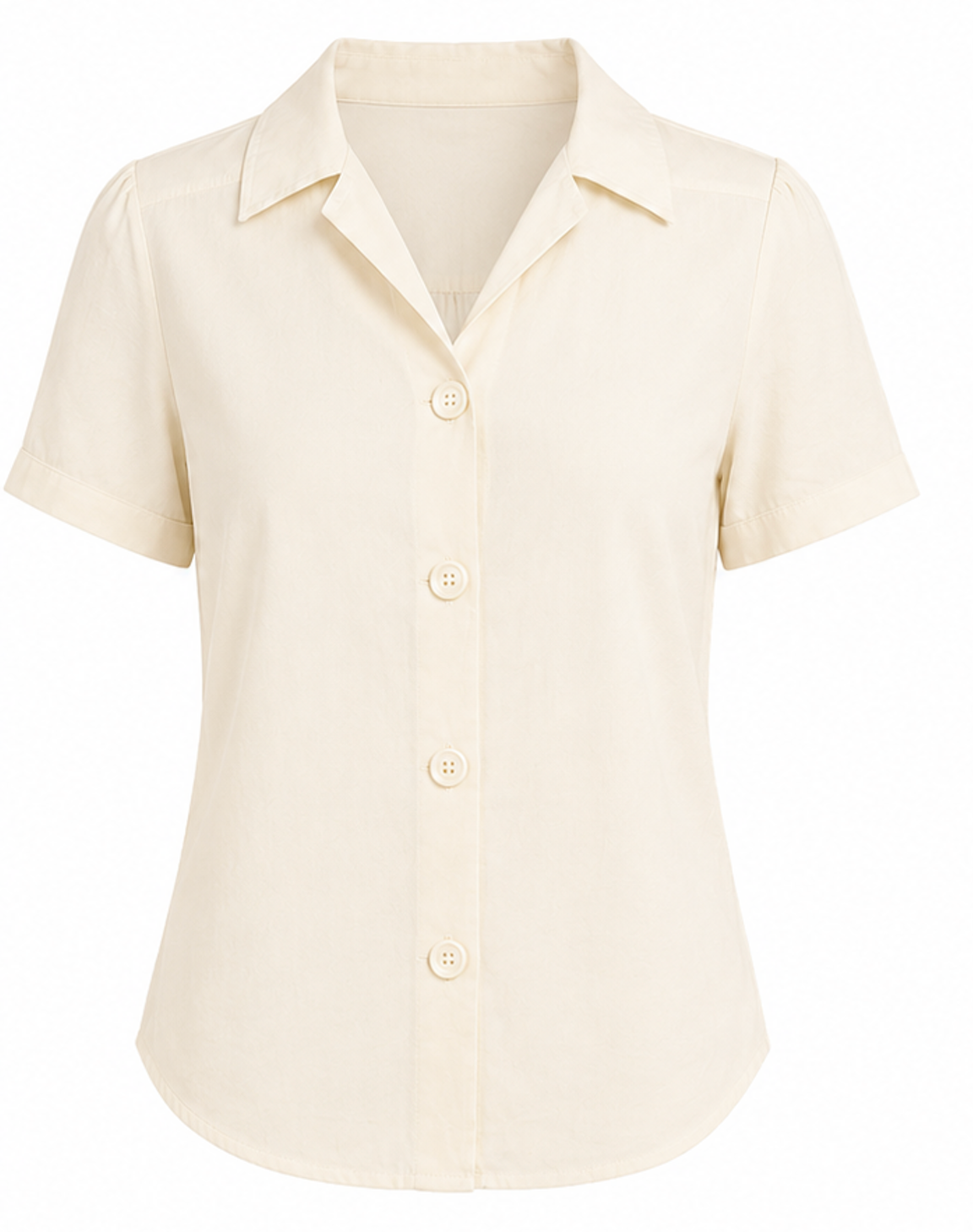 Off-White Retro Blouse, Pretty Retro – Size S