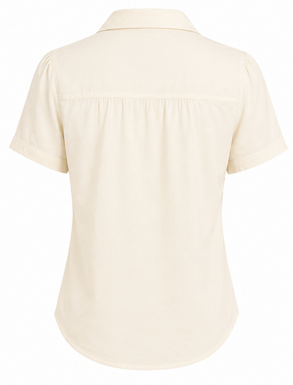 Off-White Retro Blouse, Pretty Retro – Size S