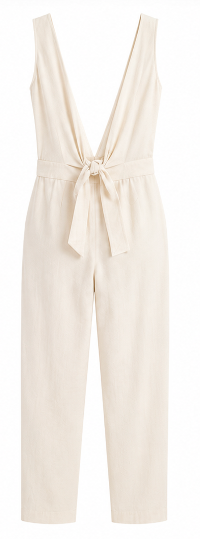Ivory Sleeveless Jumpsuit, Massimo Dutti – Size XS