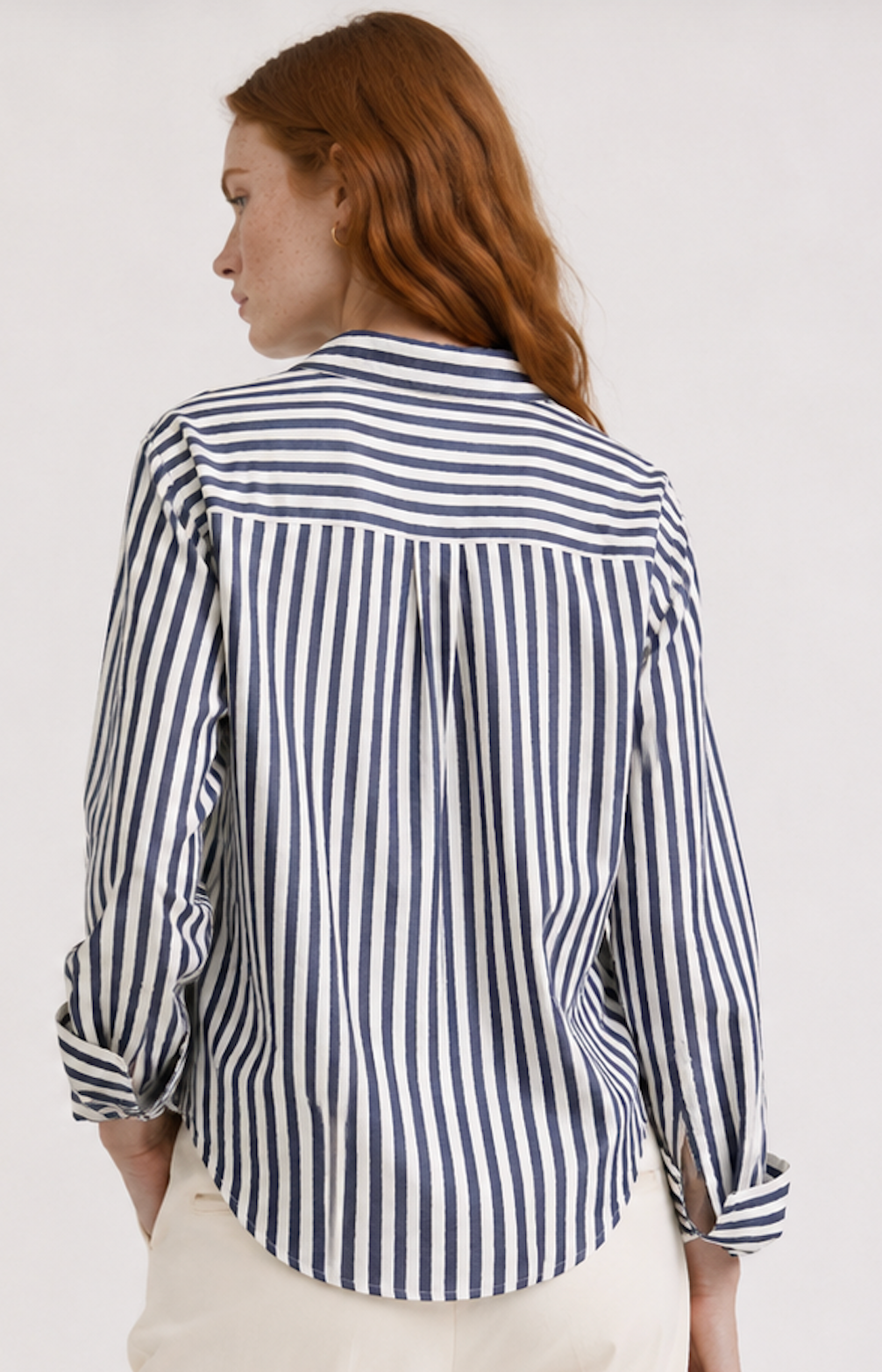 Navy and white striped Shirt, & Other Stories – Size M
