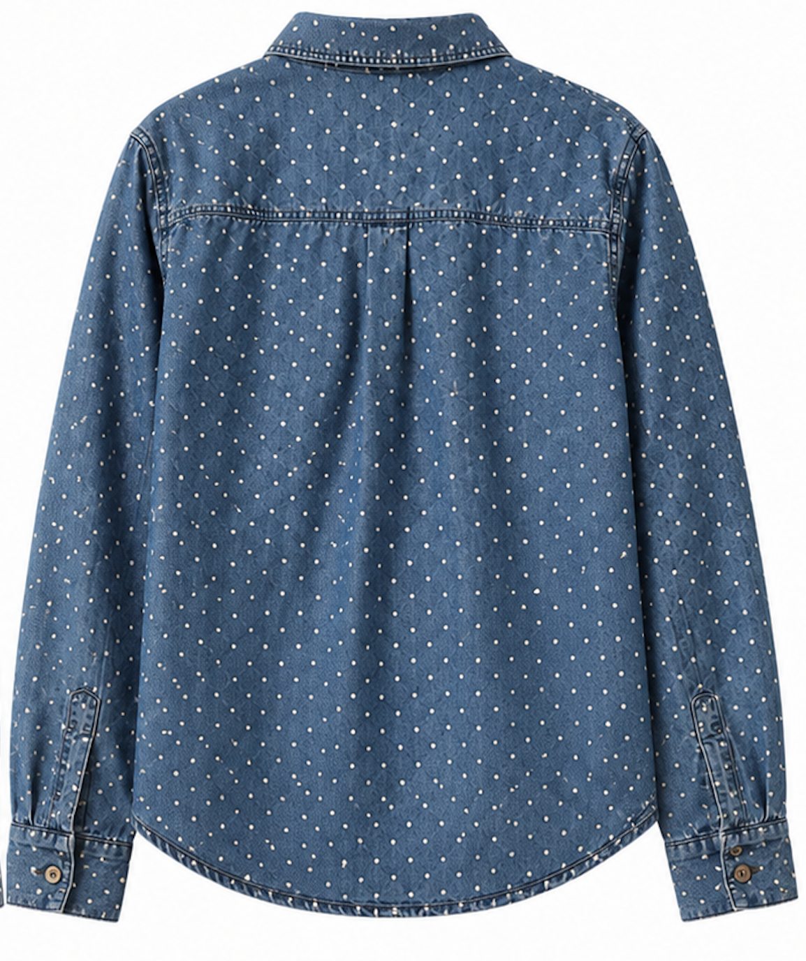 Polka dotted denim shirt, MICHA - Size M