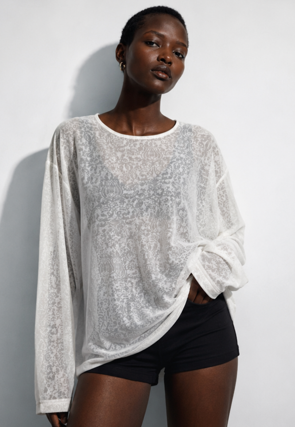 Sheer Long Sleeve Top, InWear – Size L