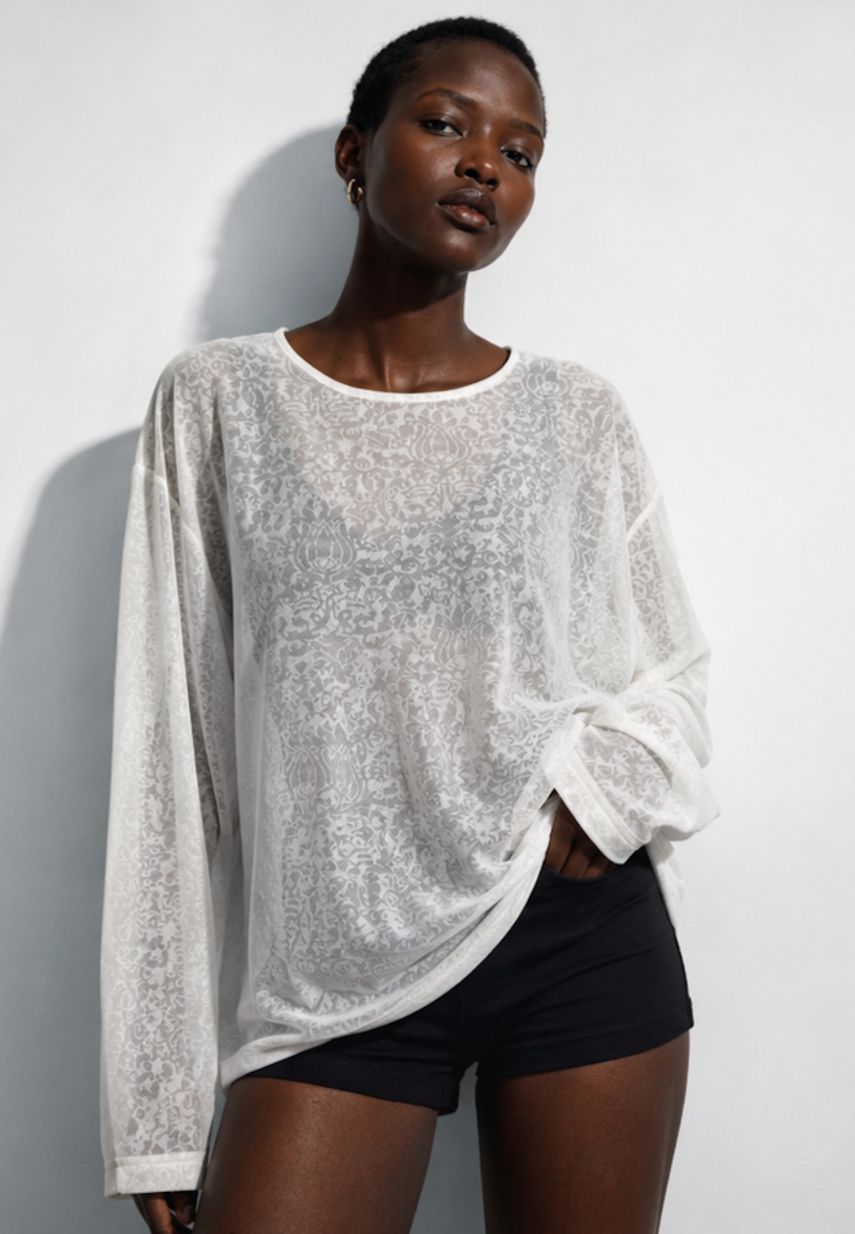 Sheer Long Sleeve Top, InWear – Size L