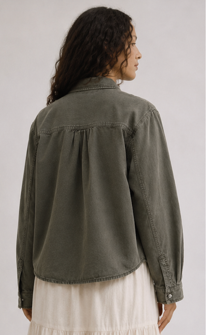 Olive Shacket with Chest Pockets, Co'couture - Size M
