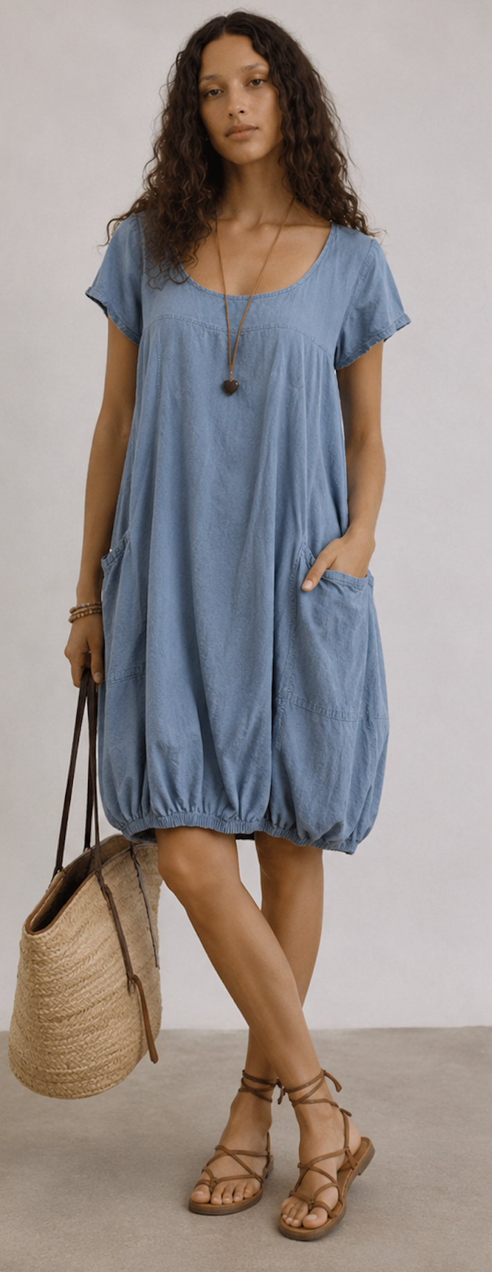 Tunic Soft Denim Dress, MARC LAUGE – Size M
