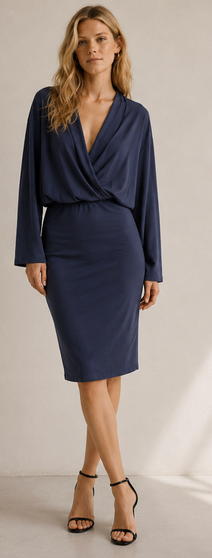 Low  cut Midi Dress, REISS – Size XS