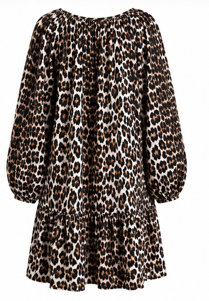 Leopard Flowy Oversize dress, H&M - Size XS