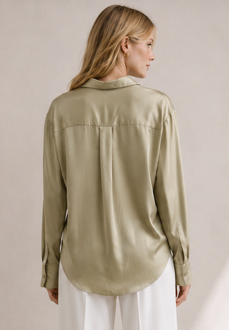 Button-Down pastel green Blouse, UNIQLO – Size S