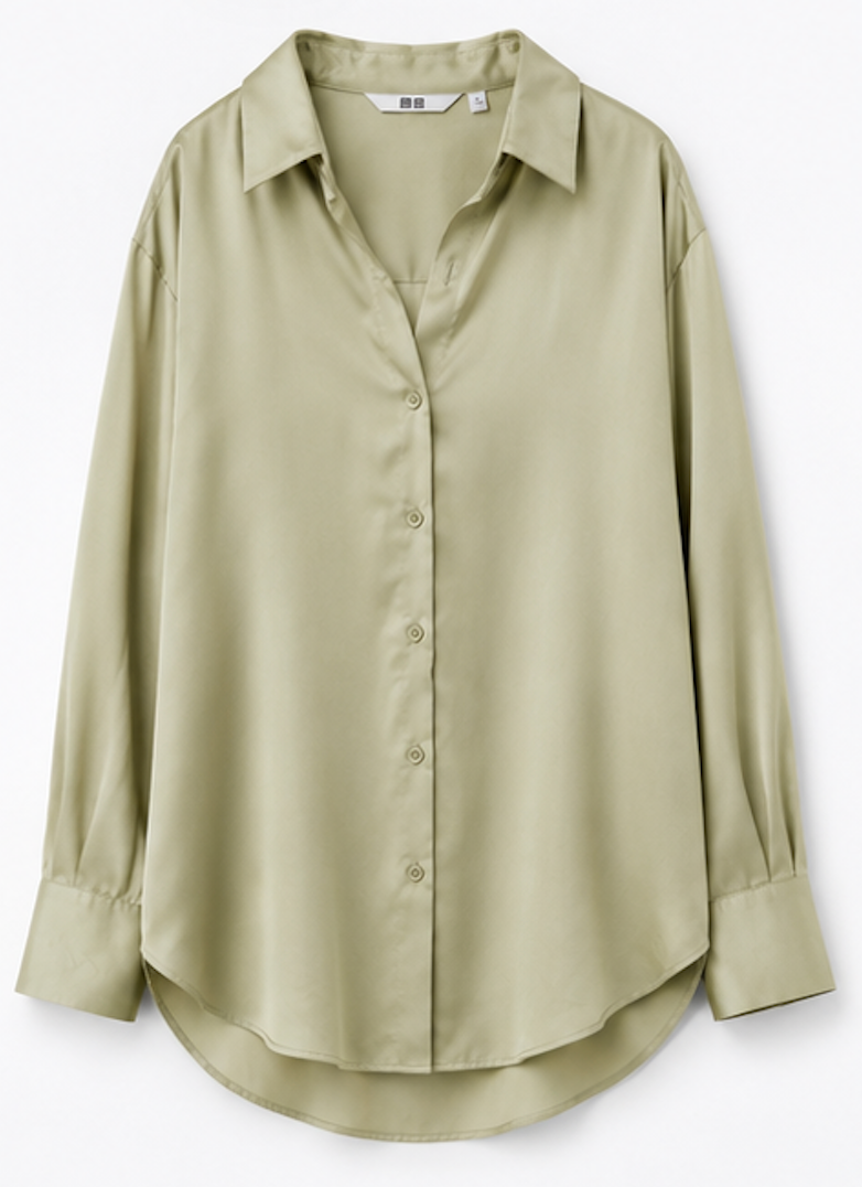 Button-Down pastel green Blouse, UNIQLO – Size S