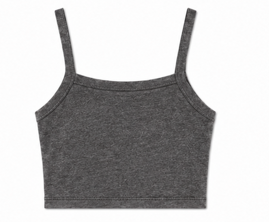 Dark Grey Crop Top, DIVIDED – Size XXS
