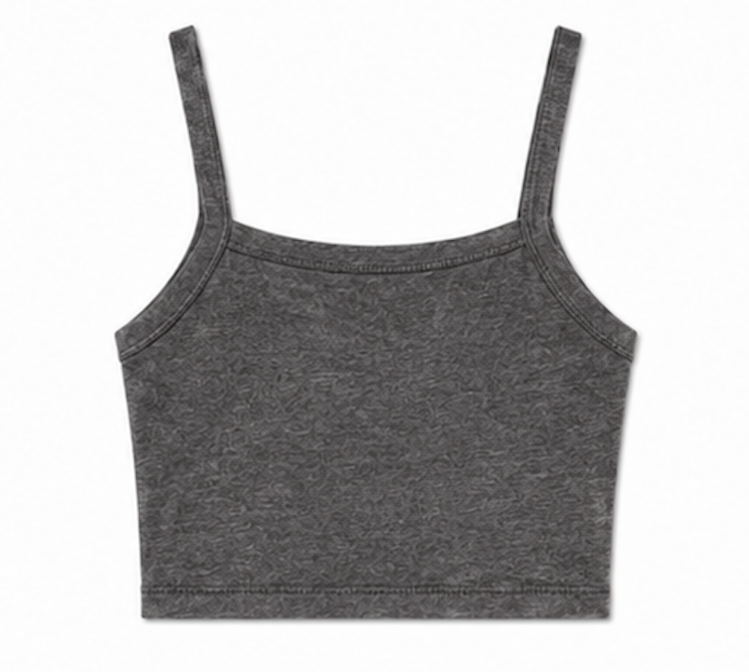 Dark Grey Crop Top, DIVIDED – Size XXS